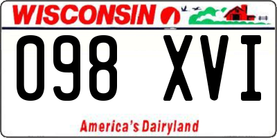 WI license plate 098XVI