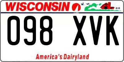 WI license plate 098XVK