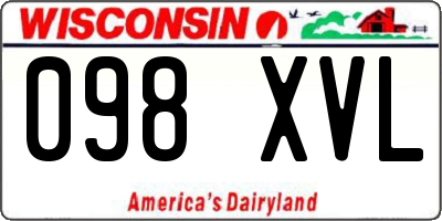 WI license plate 098XVL