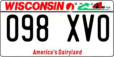 WI license plate 098XVO