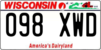 WI license plate 098XWD
