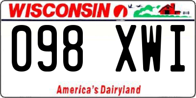 WI license plate 098XWI