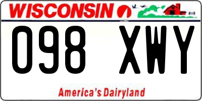 WI license plate 098XWY
