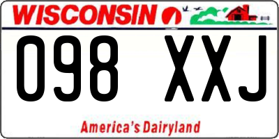 WI license plate 098XXJ
