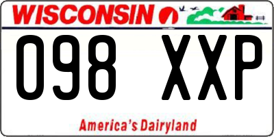 WI license plate 098XXP