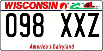 WI license plate 098XXZ