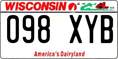 WI license plate 098XYB