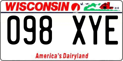 WI license plate 098XYE