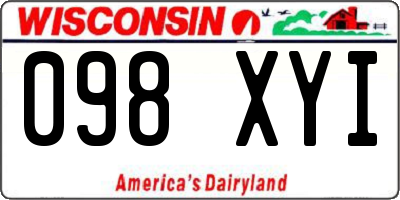 WI license plate 098XYI