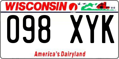 WI license plate 098XYK