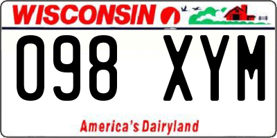 WI license plate 098XYM