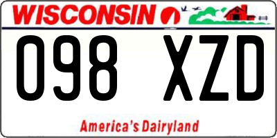 WI license plate 098XZD