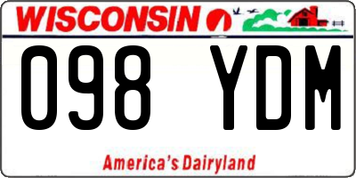 WI license plate 098YDM