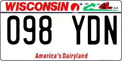 WI license plate 098YDN