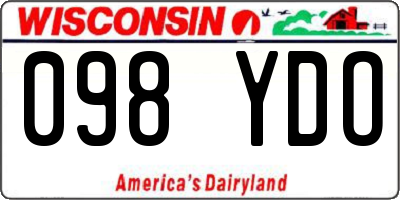 WI license plate 098YDO