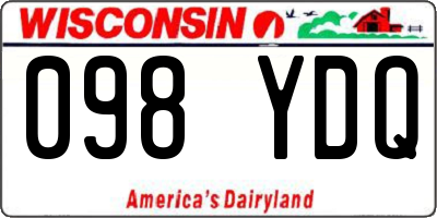 WI license plate 098YDQ