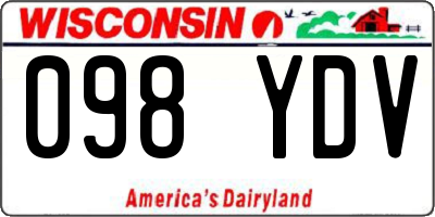 WI license plate 098YDV