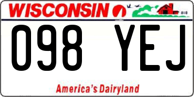 WI license plate 098YEJ