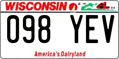 WI license plate 098YEV