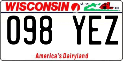 WI license plate 098YEZ