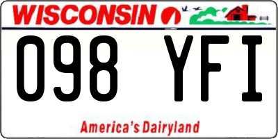 WI license plate 098YFI