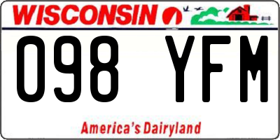 WI license plate 098YFM
