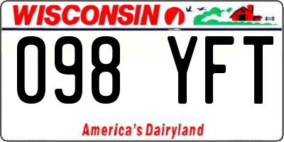 WI license plate 098YFT