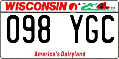 WI license plate 098YGC