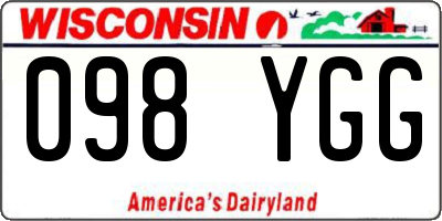 WI license plate 098YGG