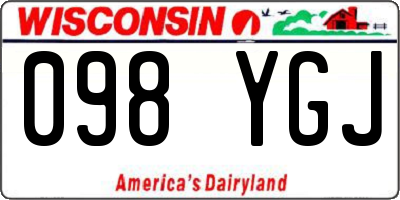 WI license plate 098YGJ