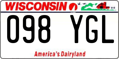 WI license plate 098YGL