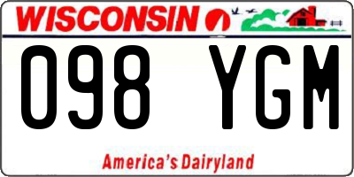 WI license plate 098YGM