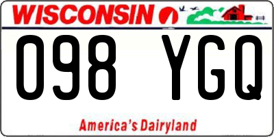 WI license plate 098YGQ