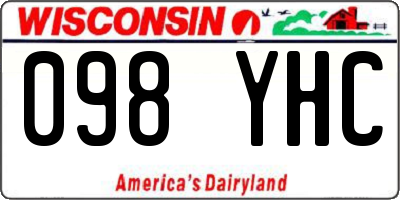 WI license plate 098YHC