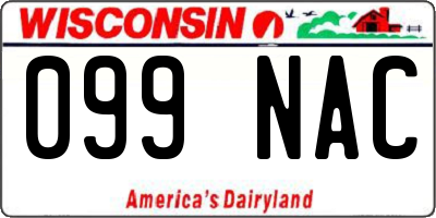 WI license plate 099NAC