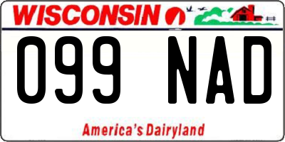 WI license plate 099NAD