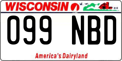 WI license plate 099NBD