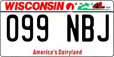 WI license plate 099NBJ