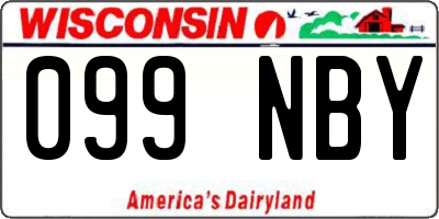 WI license plate 099NBY