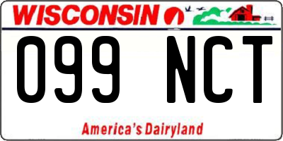 WI license plate 099NCT
