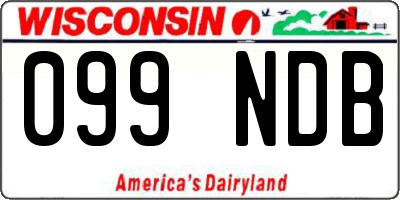 WI license plate 099NDB