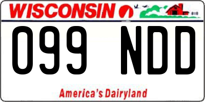 WI license plate 099NDD