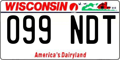 WI license plate 099NDT