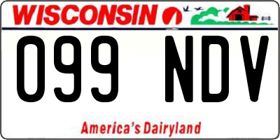 WI license plate 099NDV