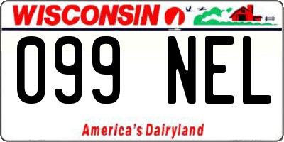 WI license plate 099NEL