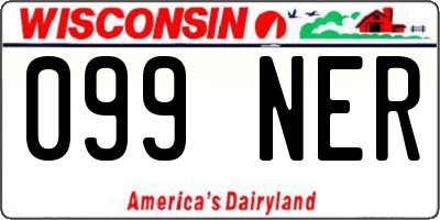 WI license plate 099NER