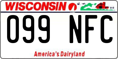 WI license plate 099NFC