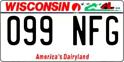 WI license plate 099NFG