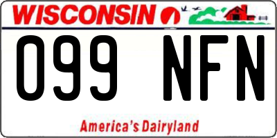 WI license plate 099NFN