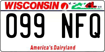 WI license plate 099NFQ